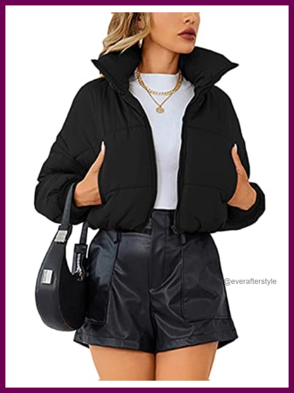 Lumister Women's Lightweight Quilted Puffer Zip Jacket